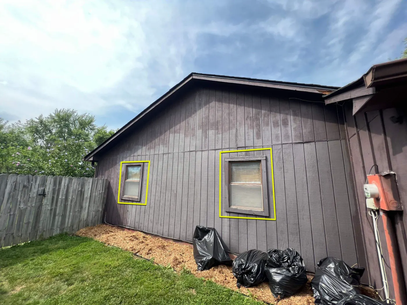 Storm-damaged window documented in Asherwood